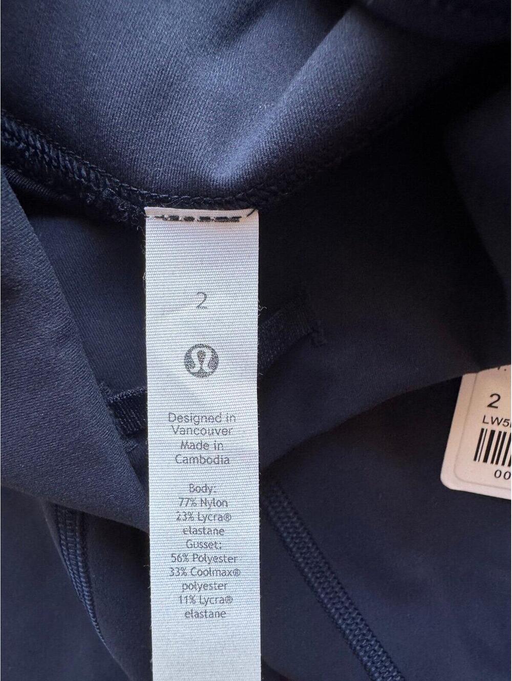 Lululemon Wunder Train With Pockets High Rise 25” True Navy Size 2 NWT - Picture 5 of 6